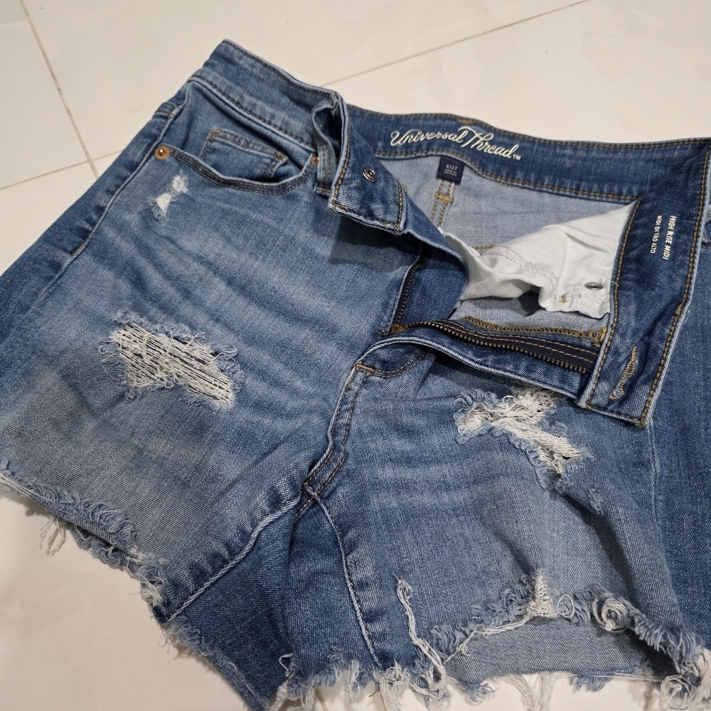 Universal Thread Women's Ripped Blue Jean Shorts